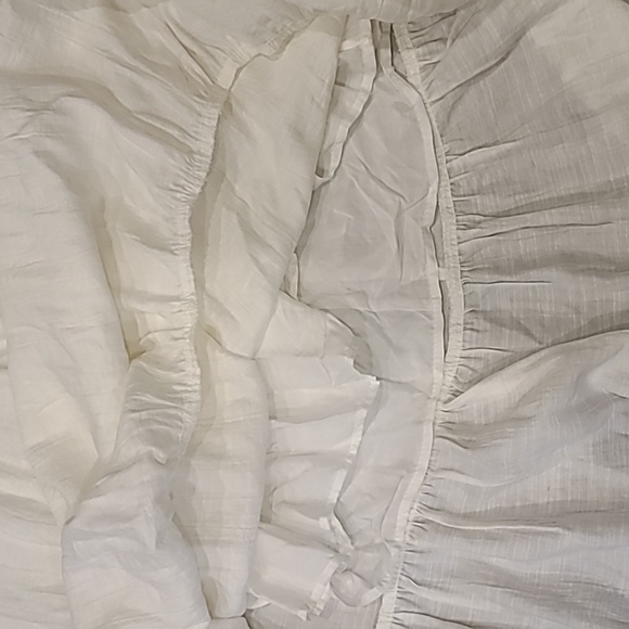 NWT ZARA White Maxi, Tiered, Bead Detail, sz Xs Lined. - Picture 7 of 8